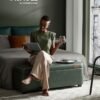 VASAGLE EKHO Collection - Storage Ottoman Bench, Forest - Billede 2