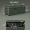 VASAGLE EKHO Collection - Storage Ottoman Bench, Forest - Billede 6