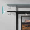 Elektrisk skrivebord, justerbart bord, hukommelsesfunktion til 4 højder, til hjemmekontor, blæksort - Billede 6