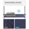 SONGMICS Fabric Wardrobe, Portable Wardrobe for Bedroom, Clothes Rail with Non-Woven Fabric Cover, Clothes Storage Organiser, 45 x 150 x 175 cm, 12 Compartments, Metal Frame, Navy Blue LSF003I0 - Billede 5