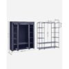 SONGMICS Fabric Wardrobe, Portable Wardrobe for Bedroom, Clothes Rail with Non-Woven Fabric Cover, Clothes Storage Organiser, 45 x 150 x 175 cm, 12 Compartments, Metal Frame, Navy Blue LSF003I0 - Billede 7