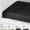 76 cm foldbar opbevaringsfodskammel, fodstøtte til skammel, opbevaringskommode, blæksort - Billede 7