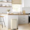 30L køkkenaffaldsspand med blødt lukkende låg og indvendig spand, sandbeige - Billede 2