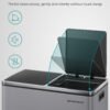 Dobbelt skraldespand, 2 x 8 gallon (2 x 30 l) metalgenbrugsbeholder med 15 affaldsposer, skifergrå - Billede 7