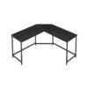 VASAGLE L-Shaped Desk, Gaming Desk, 149 x 149 x 76 cm, Corner Desk for Study, Home Office, Space-Saving, Easy Assembly, Ebony Black and Ink Black LWD073B56