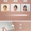 Makeupspejl med LED-belysning og justerbar farvetemperatur.