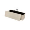 Sammenklappelig opbevaringsfodskammel, tuftet bænk, 110 x 38 x 38 cm (L x B x H), Beige - Billede 2