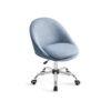 SONGMICS Homeoffice Chair Swivel Desk Chair Foam Padding Height Adjustable Study Bedroom Blue OBG020Q01