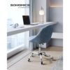 SONGMICS Homeoffice Chair Swivel Desk Chair Foam Padding Height Adjustable Study Bedroom Blue OBG020Q01 - Billede 2