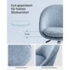 SONGMICS Homeoffice Chair Swivel Desk Chair Foam Padding Height Adjustable Study Bedroom Blue OBG020Q01 - Billede 5