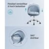 SONGMICS Homeoffice Chair Swivel Desk Chair Foam Padding Height Adjustable Study Bedroom Blue OBG020Q01 - Billede 6