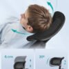 Kontorstol, Ergonomisk Mesh-stol til Skrivebord, Lændestøtte, Blæksort - Billede 7