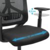 Ergonomisk kontor- og skrivebordsstol med lændestøtte, drejelig computerstol, sort - Billede 5