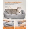 Kradsetræ, 74 cm kradsetårn, M, Kattehytte til mellemstore katte op til 5 kg, lysegrå - Billede 2