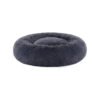 FEANDREA Dog Bed, Donut Cat Bed, Fluffy Calming Pet Bed with Removable, Washable Cover, Soft Long Plush, 70 cm, Dark Grey
