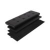 102 cm foldbar opbevaringsbænk, opbevaringskommode, fodstøtte, sofabord, sort - Billede 5