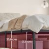 Sengestel 140 x 190 med metalbund, metalstel, opbevaringsplads nedenunder, blæksort - Billede 5