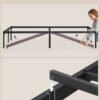 Sengestel 140 x 190 med metalbund, metalstel, opbevaringsplads nedenunder, blæksort - Billede 7