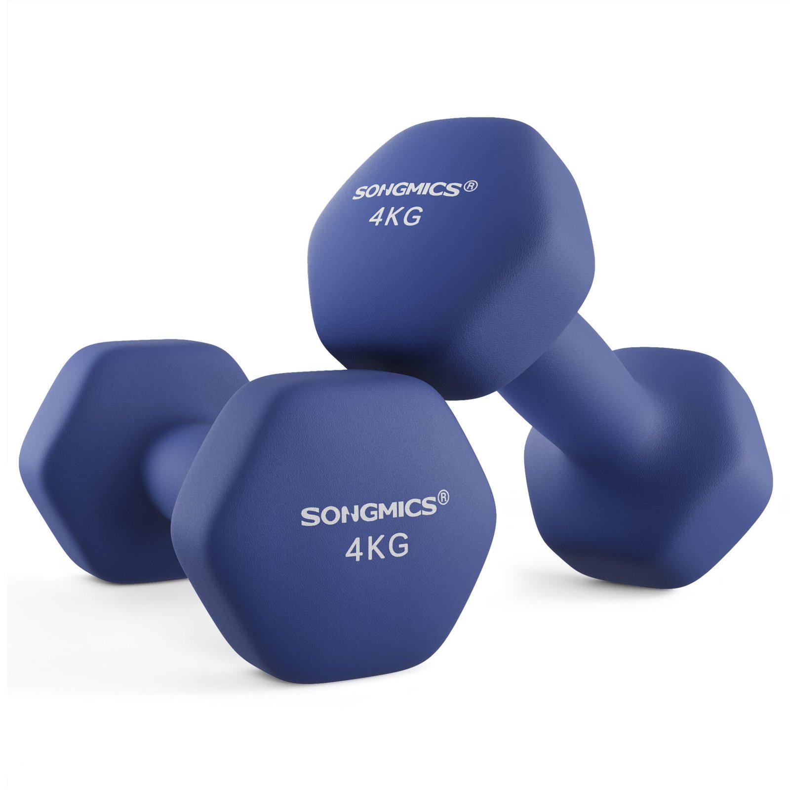 Sæt med 2 håndvægte sekskantede, neoprenbelægning, styrketræning, fitnesstræning, hjemme 1 Sæt med 2 håndvægte sekskantede, neoprenbelægning, styrketræning, fitnesstræning, hjemme