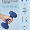 Sæt med 2 håndvægte sekskantede, neoprenbelægning, styrketræning, fitnesstræning, hjemme - Billede 3