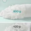 Pude 40 x 80 cm, 800 g fyld, blød børstet polyesterstofoverflade, Cloud White - Billede 2