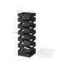 Paraplystativ i metal med kroge og drypbakke, 15,5 x 15,5 x 49 cm, sort - Billede 6