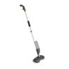 Shine Cyclonic Mop rengøringssystem med spray - roterende mop med 2-delt skaft og spraysystem – til alle hårde gulve - grå/grøn