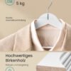 Træbøjler, sæt med 30, slanke, buksebøjler, 360° roterende krog, Cloud White - Billede 2
