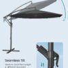 Haveparasol, 3 m bananparasol med fod - Billede 4