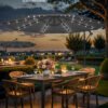 Haveparasol med solcelledrevne LED-lys, 3 m - Billede 2