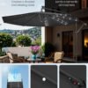 Haveparasol med solcelledrevne LED-lys, 3 m - Billede 3
