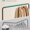 SONGMICS Clothes Rack, Garment Rack on Wheels, Coat Rack, 2 Lockable Wheels, Bedroom, Holds up to 50 kg, 38 x 110 x 141.5 cm, Ink Black HSR016BH01 - Billede 3