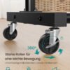 SONGMICS Clothes Rack, Garment Rack on Wheels, Coat Rack, 2 Lockable Wheels, Bedroom, Holds up to 50 kg, 38 x 110 x 141.5 cm, Ink Black HSR016BH01 - Billede 4