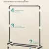 SONGMICS Clothes Rack, Garment Rack on Wheels, Coat Rack, 2 Lockable Wheels, Bedroom, Holds up to 50 kg, 38 x 110 x 141.5 cm, Ink Black HSR016BH01 - Billede 6