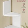 Vægmonteret hjørnehylde med RGB LED-lys - Billede 4