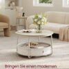 Rundt sofabord med opbevaringsplads - Billede 2