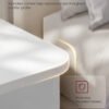 Natbord, superhurtig montering, 3-lags sidebord, 30 x 35 x 45 cm, hvid - Billede 4