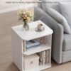 Natbord, superhurtig montering, 3-lags sidebord, 30 x 35 x 45 cm, hvid - Billede 5