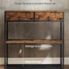 Smalt konsolbord med 3 niveauer, 24 x 76 x 80 cm - Billede 3
