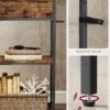 Smalt konsolbord med 3 niveauer, 24 x 76 x 80 cm - Billede 4