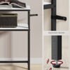 2-lags slankt sofabord, 20 x 80 x 80 cm Marmorhvid/Ink Black - Billede 3