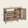 Opbevaringsskab, skænk, buffetbord, 33 x 110 x 75 cm, industriel stil - Billede 6