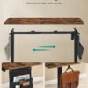 Højdejusterbart elektrisk skrivebord, 70 x 160 x 72–120 cm, 4 højder, Vintage Brown, Ink Black - Billede 2