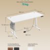 Elektrisk skrivebord med højdejusterbar 180 x 80 cm - Billede 3