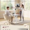 Højdejusterbart skrivebord, stående skrivebord, computerbord 100 x 60 cm - Billede 2