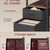 VASAGLE Computer Desk, Work Desk with Storage, 3 Shelves, 2 Drawers, 60 x 160 x 76 cm, for Home Office, Living Room, Industrial Style, Rustic Brown and Matte Black LWD105K01 - Billede 3
