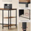 VASAGLE Computer Desk, Work Desk with Storage, 3 Shelves, 2 Drawers, 60 x 160 x 76 cm, for Home Office, Living Room, Industrial Style, Rustic Brown and Matte Black LWD105K01 - Billede 6