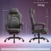 Ergonomisk gamingstol med højde- og ryglænjustering.
