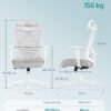 Ergonomisk kontorstol, skrivebordsstol, computerstol - Billede 2
