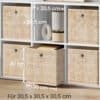 Stofkasser til opbevaring, 30x30x30 cm, sandbeige, til organiseret hjem.